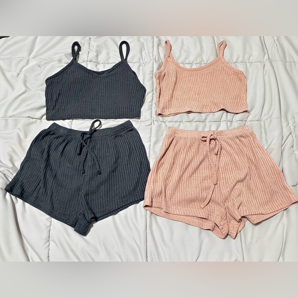 2/$10 Bundle of Blue and Pink PJ Short Set